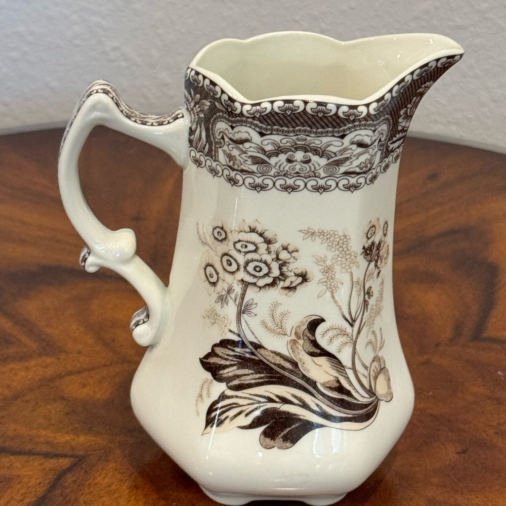 Porcelain 6 inch Creamer Antique Reflections By Godinger & Co.